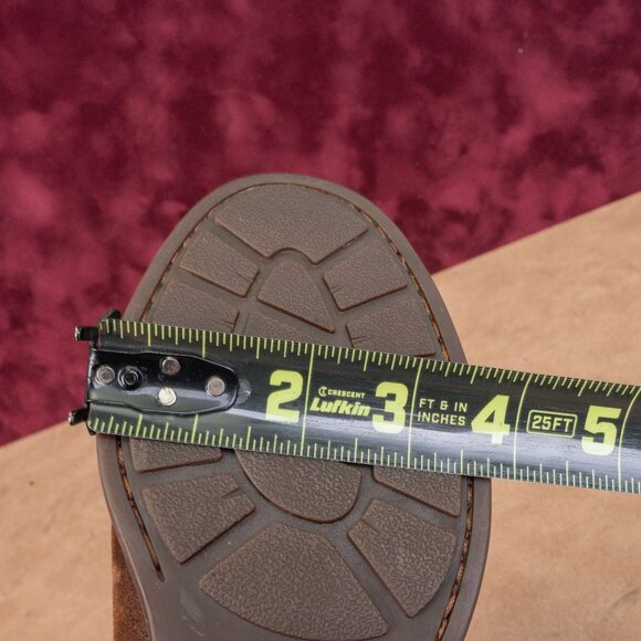 Born Borman Womens Distress Brown Leather Back Zipper Fashion OTK Boots sz 7 - Picture 6 of 10